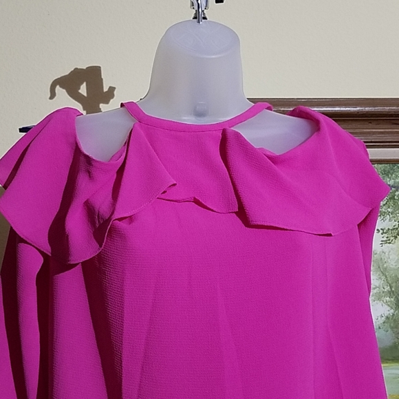 Michael Michael Kors cold shoulder blouse m1 - Picture 3 of 6